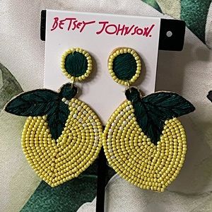 Betsy Johnson Lemon earrings